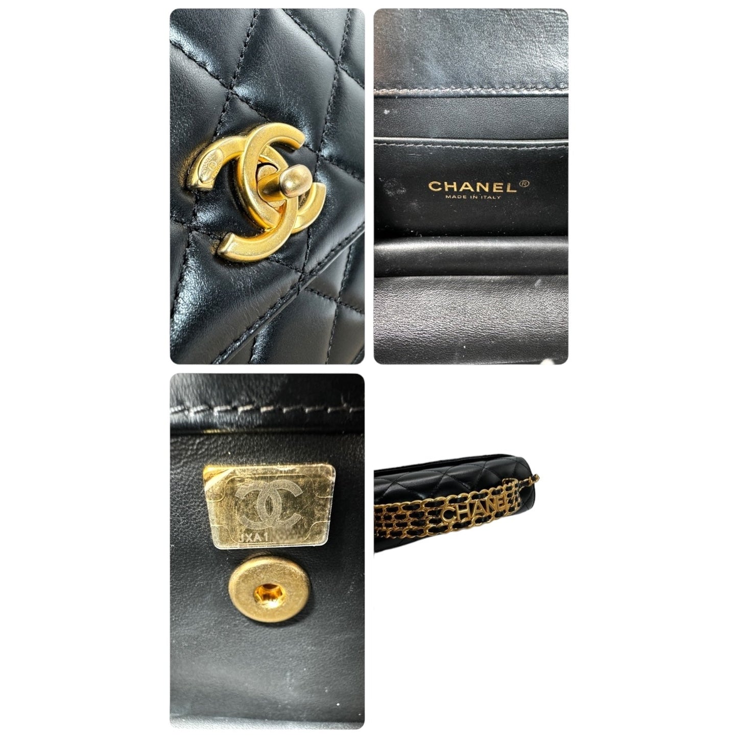 Chanel Woven Top Handle CC Rectangular Black Flap Bag