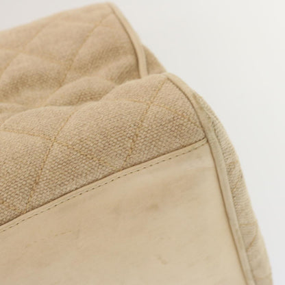 CHANEL Tote Bag Canvas Beige CC 69969