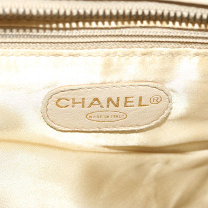 CHANEL Tote Bag Canvas Beige CC 69969