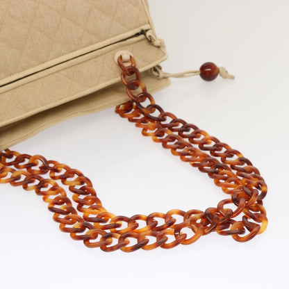 CHANEL Tote Bag Canvas Beige CC 69969