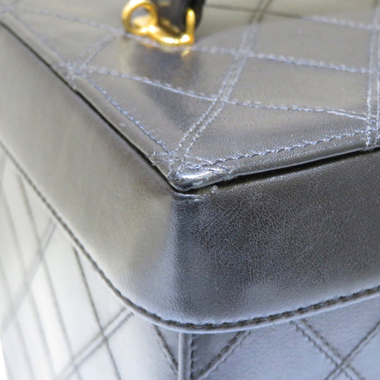 Black Chanel Matelasse Lambskin Vanity Bag
