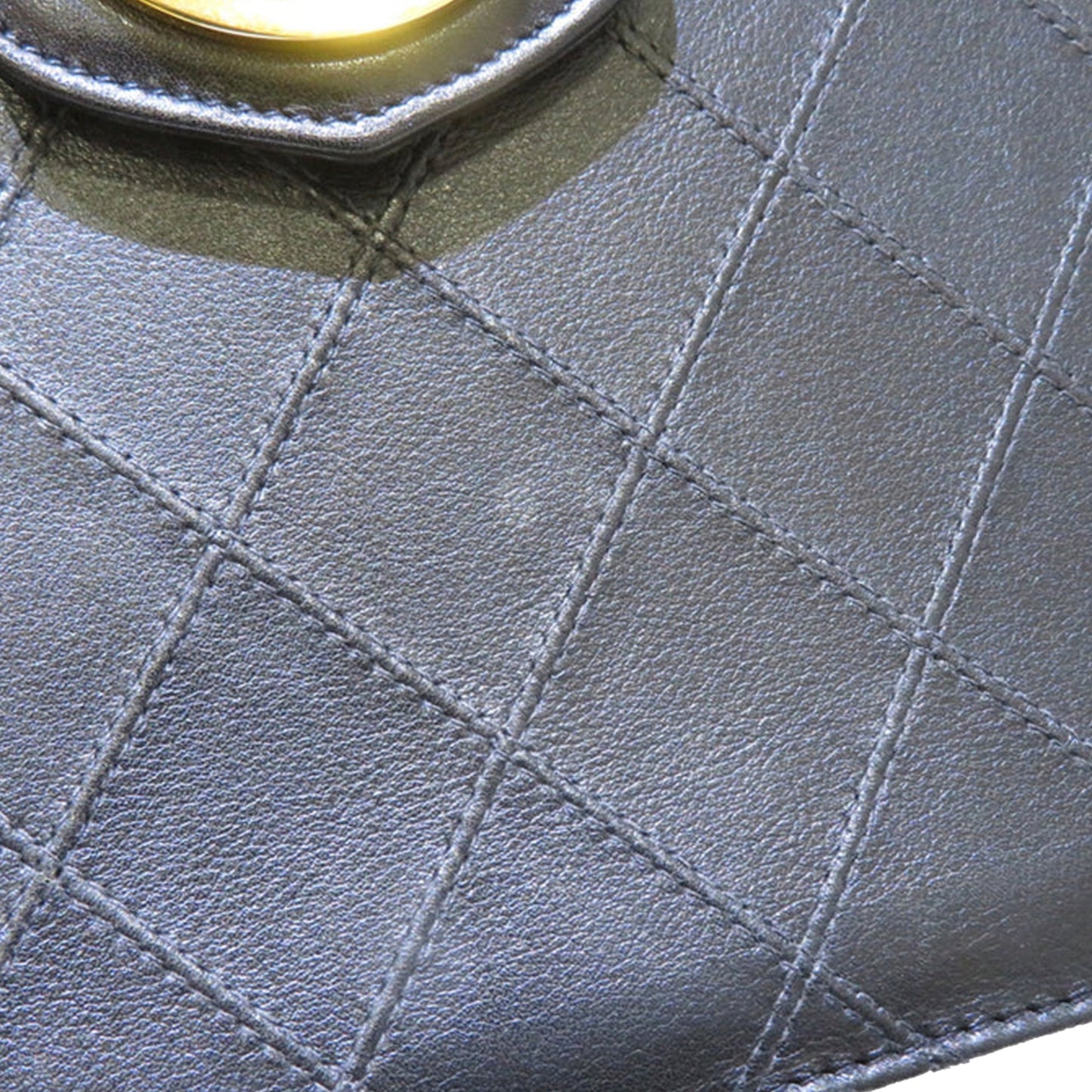 Black Chanel Matelasse Lambskin Vanity Bag