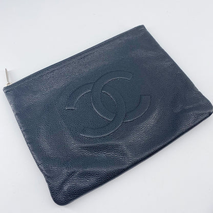 Chanel Black Leather Clutch
