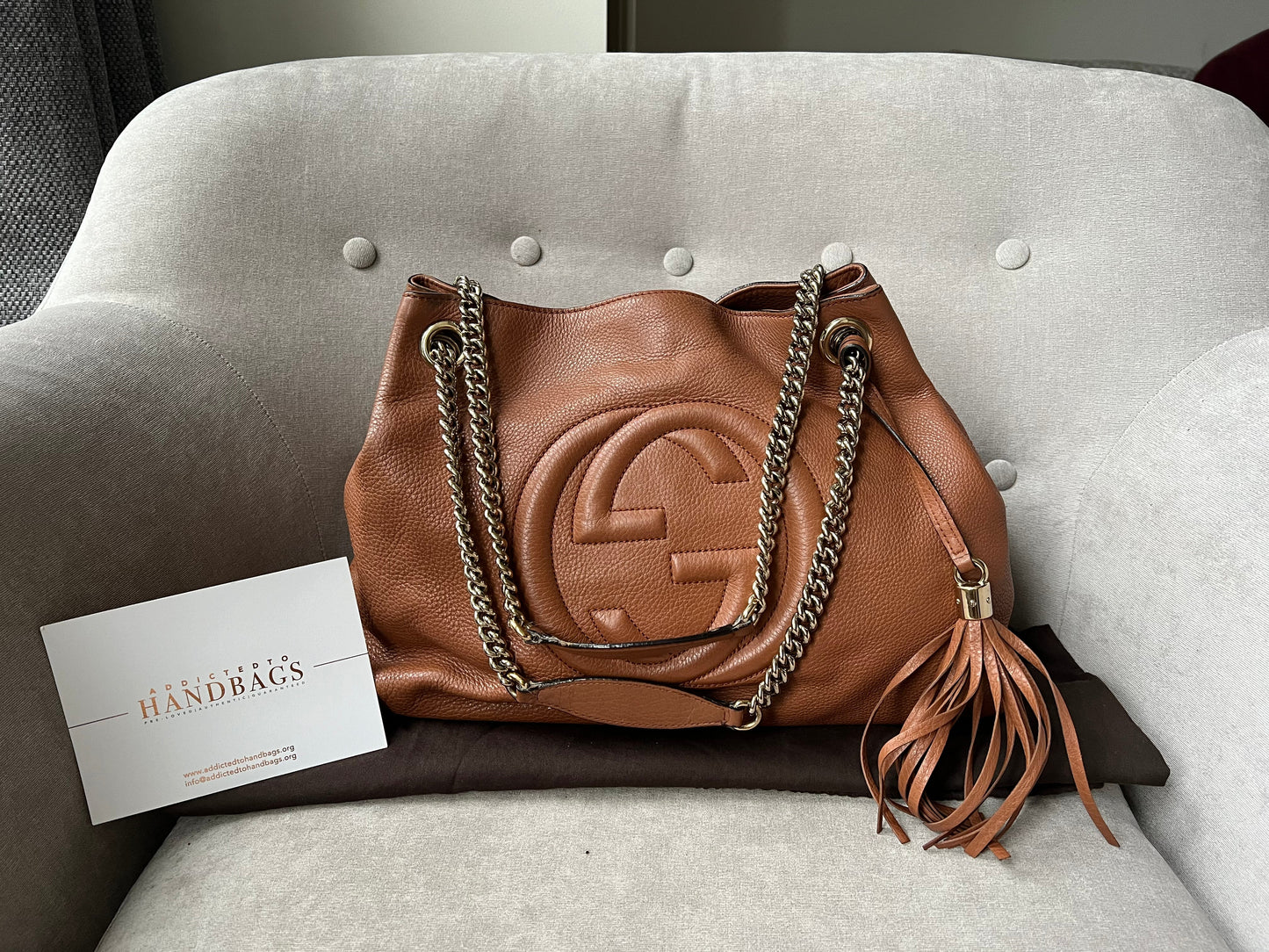 Gucci Caramel Soho Chain Tote