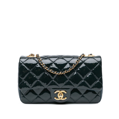 Blue Chanel Paris-Salzburg Small Patent and Goatskin CC Eyelet Flap Crossbody Bag