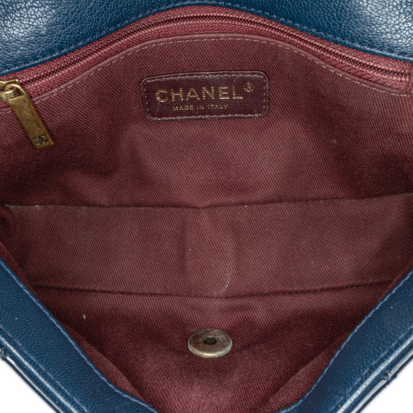 Blue Chanel Paris-Salzburg Small Patent and Goatskin CC Eyelet Flap Crossbody Bag