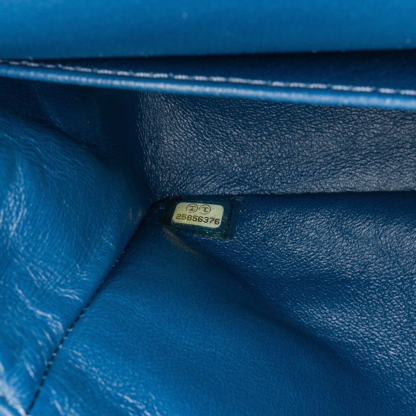 Blue Chanel Medium Classic Patent Double Flap Shoulder Bag