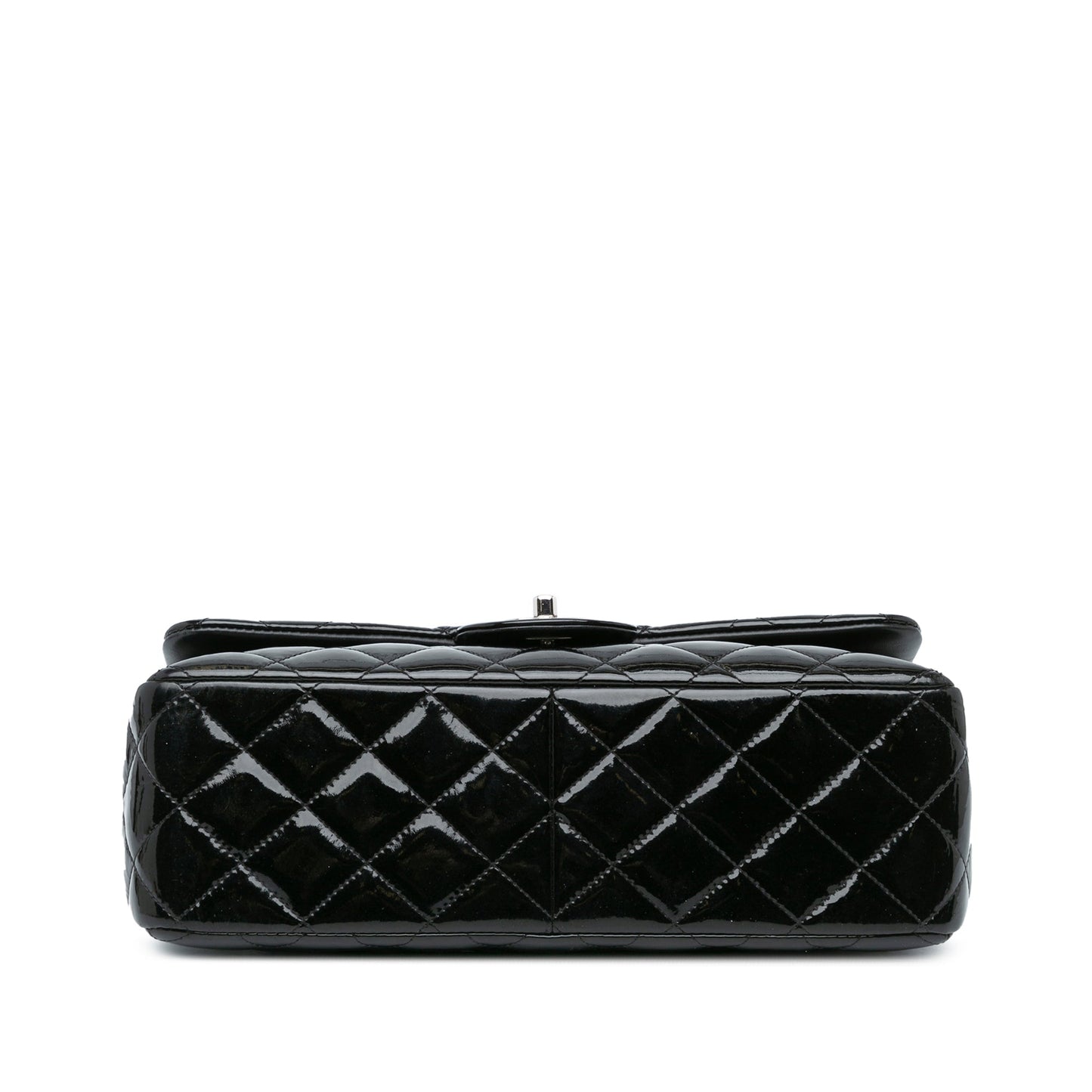 Black Chanel Jumbo Classic Patent Double Flap Shoulder Bag