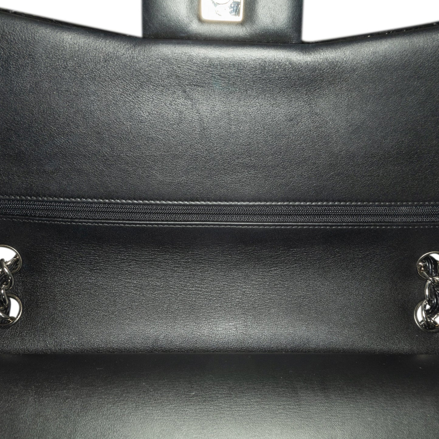 Black Chanel Jumbo Classic Patent Double Flap Shoulder Bag