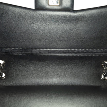 Black Chanel Jumbo Classic Patent Double Flap Shoulder Bag