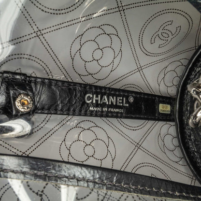 Chanel Sac Crumpled Calfskin PVC Camellia Bucket