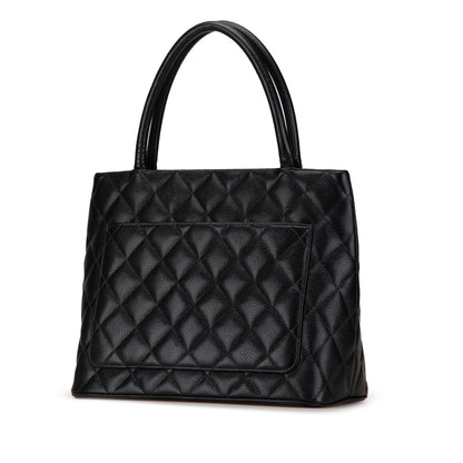 Black Chanel Caviar Medallion Tote