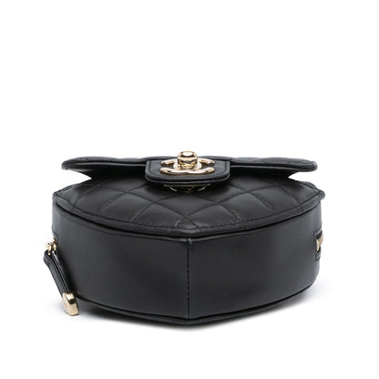 Black Chanel Mini Lambskin CC in Love Heart Crossbody
