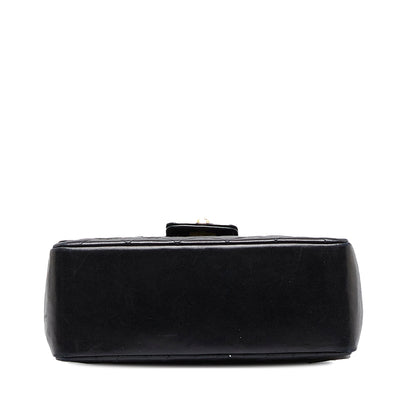 Black Chanel Small Lambskin Kelly Top Handle Bag