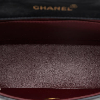 Black Chanel Small Lambskin Kelly Top Handle Bag