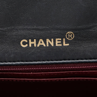 Black Chanel Small Lambskin Kelly Top Handle Bag