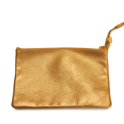 Gold Chanel Brocade Bucket Bag