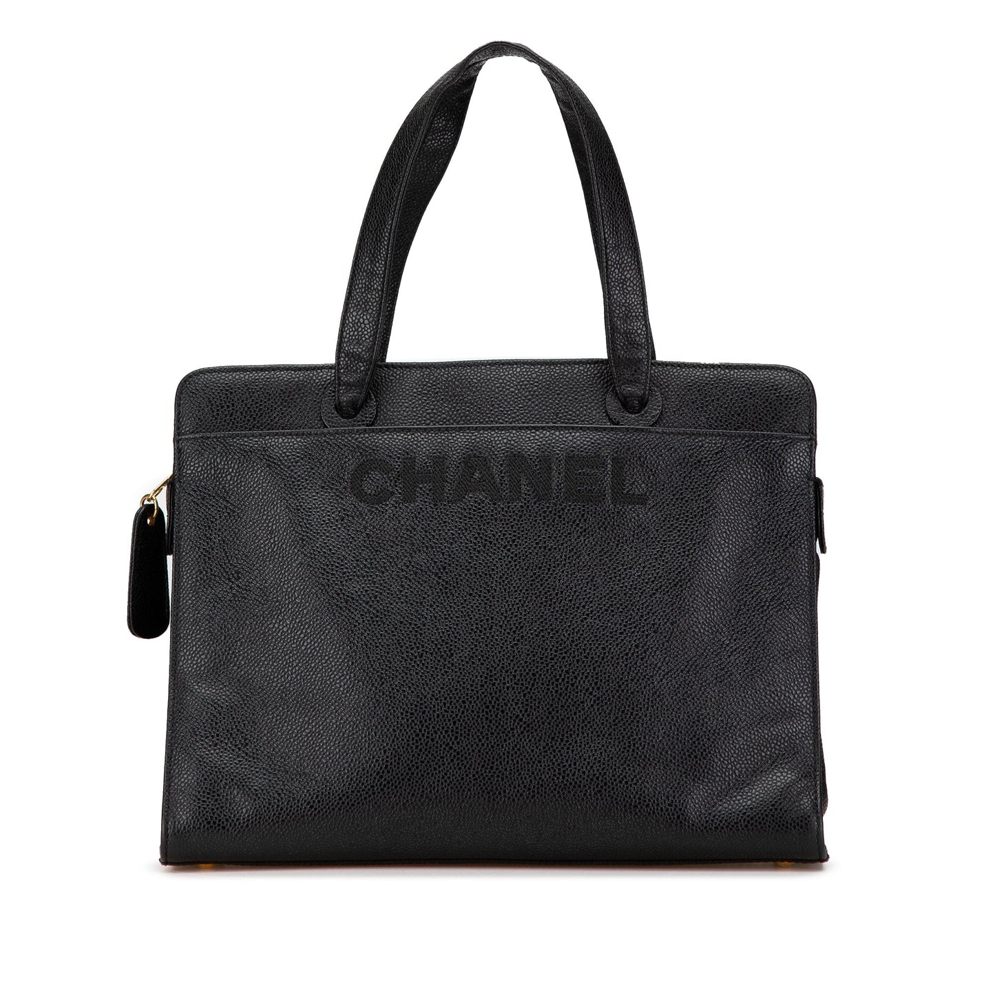 Black Chanel Caviar Zip Handbag