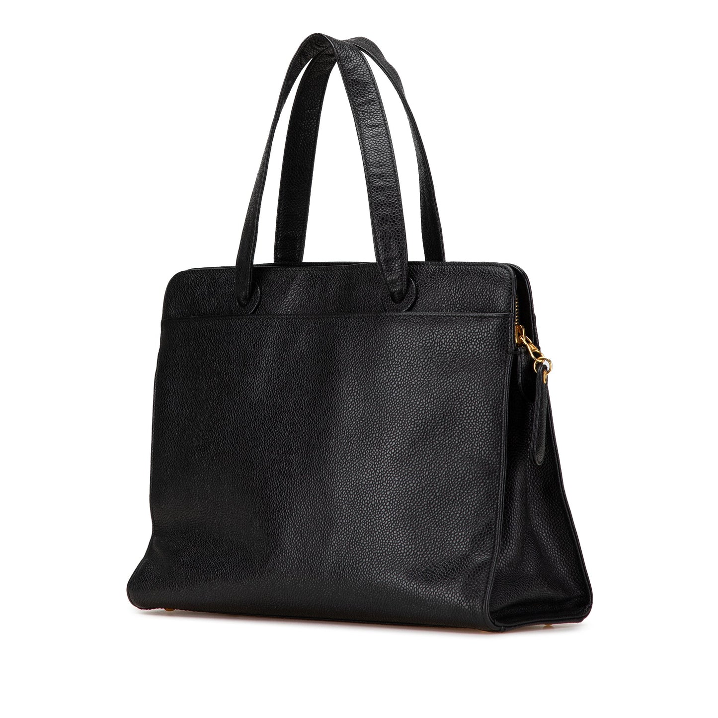 Black Chanel Caviar Zip Handbag