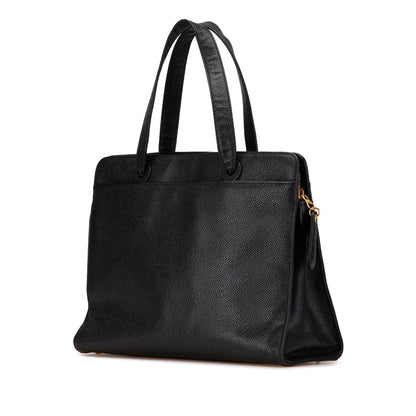Black Chanel Caviar Zip Handbag