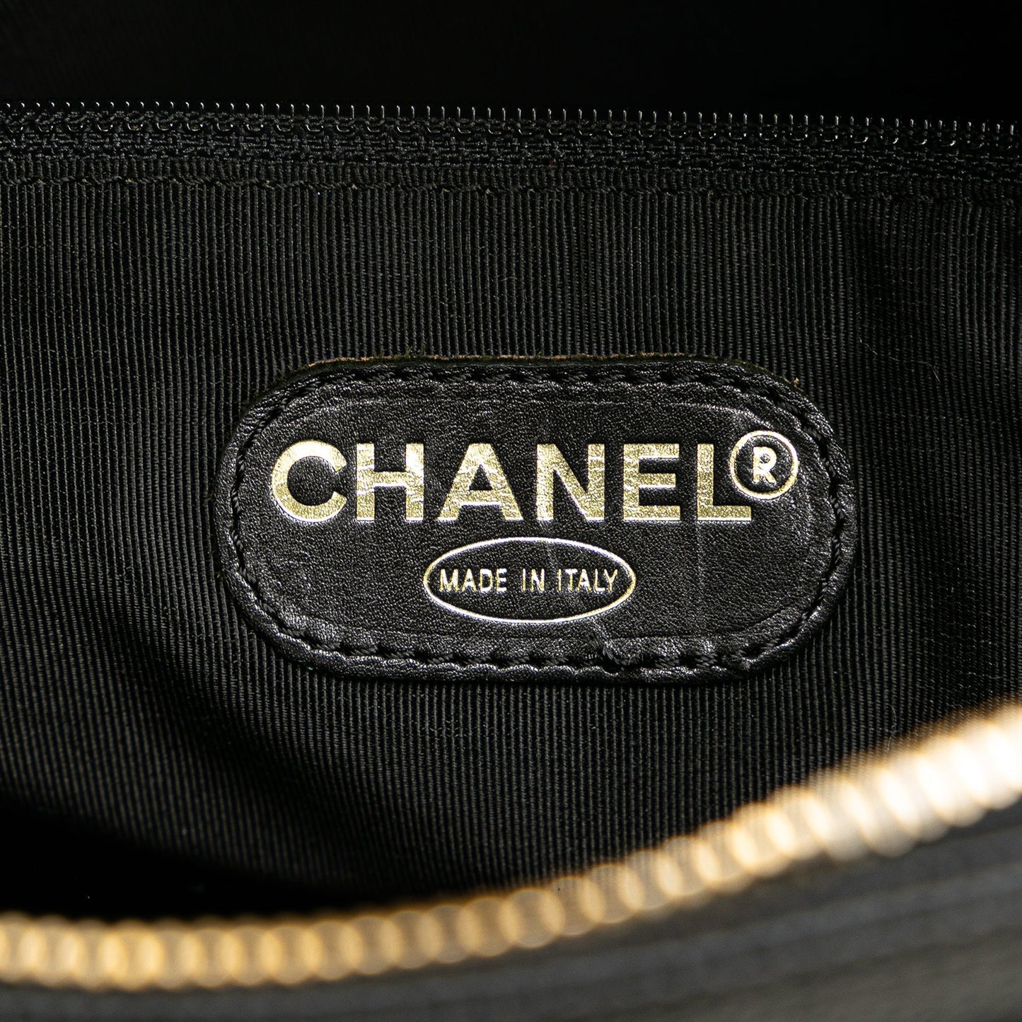 Black Chanel Caviar Zip Handbag