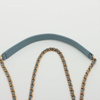 Chanel Matelasse Light Blue Denim Drawstring Bag