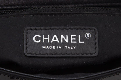 Chanel Black Sequin 2013/14 Single Flap Handbag