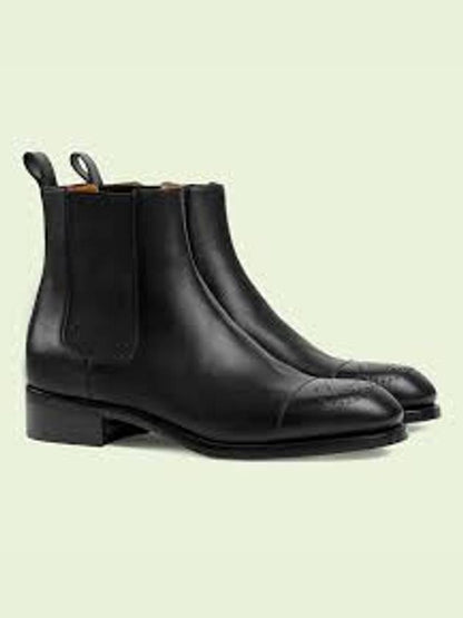Gucci Buckle Ankle Boots Black