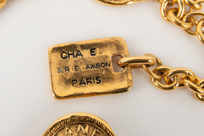 Collier court en mtal dor Chanel