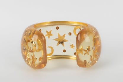 Bracelet manchette en lucite Chanel