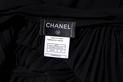 Chanel Black Pleated Skirt SZ 36