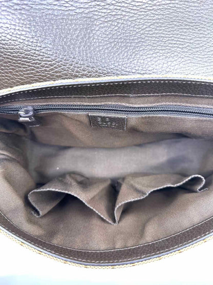 GUCCI Brown Canvas LOGO Handbag