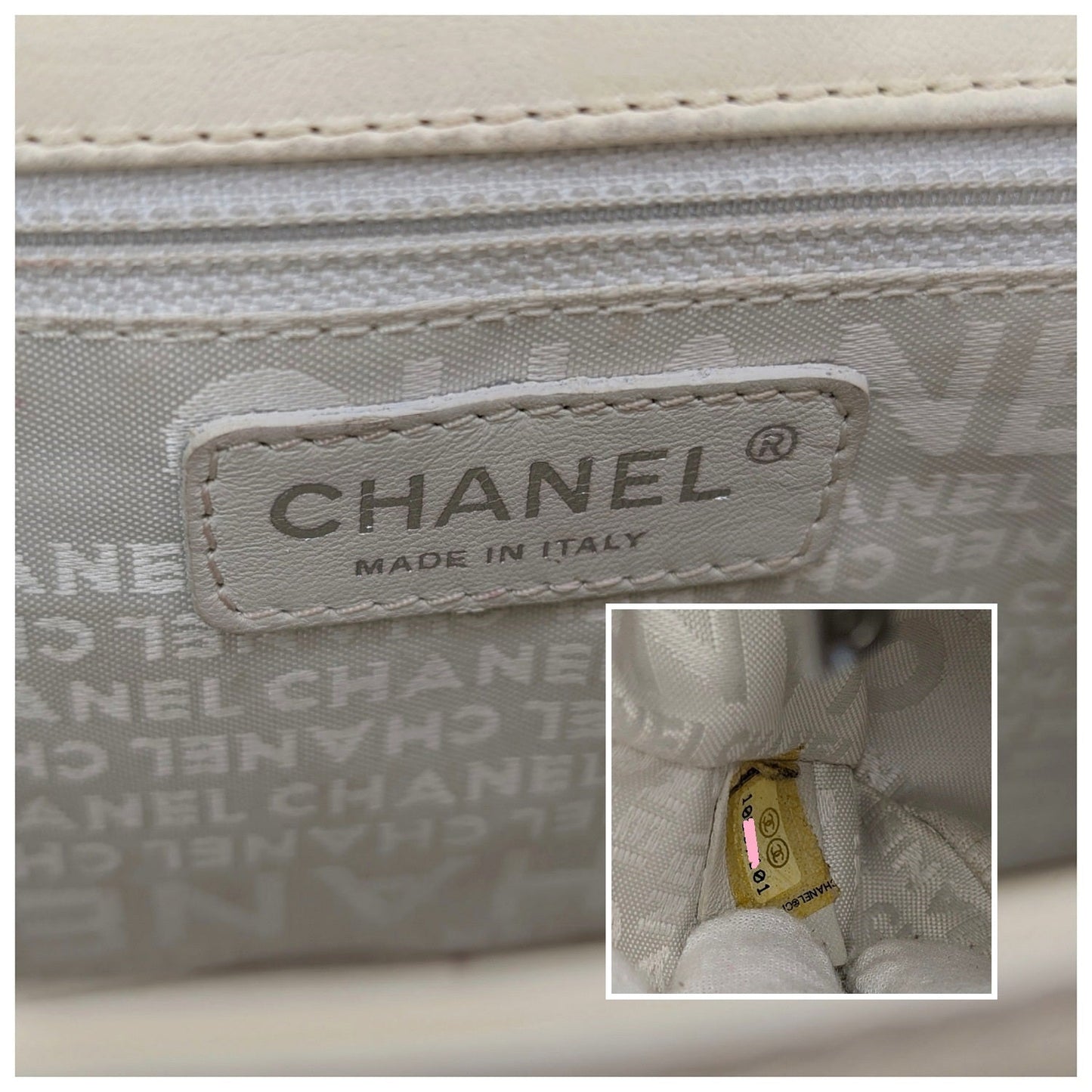 Chanel 2006 Chocolate Bar Lambskin Bicolor Kiss-Lock Flap