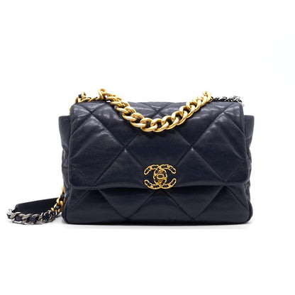 Chanel 19 Large Flap Bag  Navy