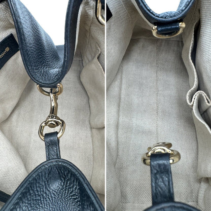 Gucci Black Pebbled Calfskin Small Soho Hobo
