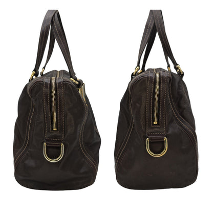 Gucci Brown Nappa Duchessa Large Boston Bag