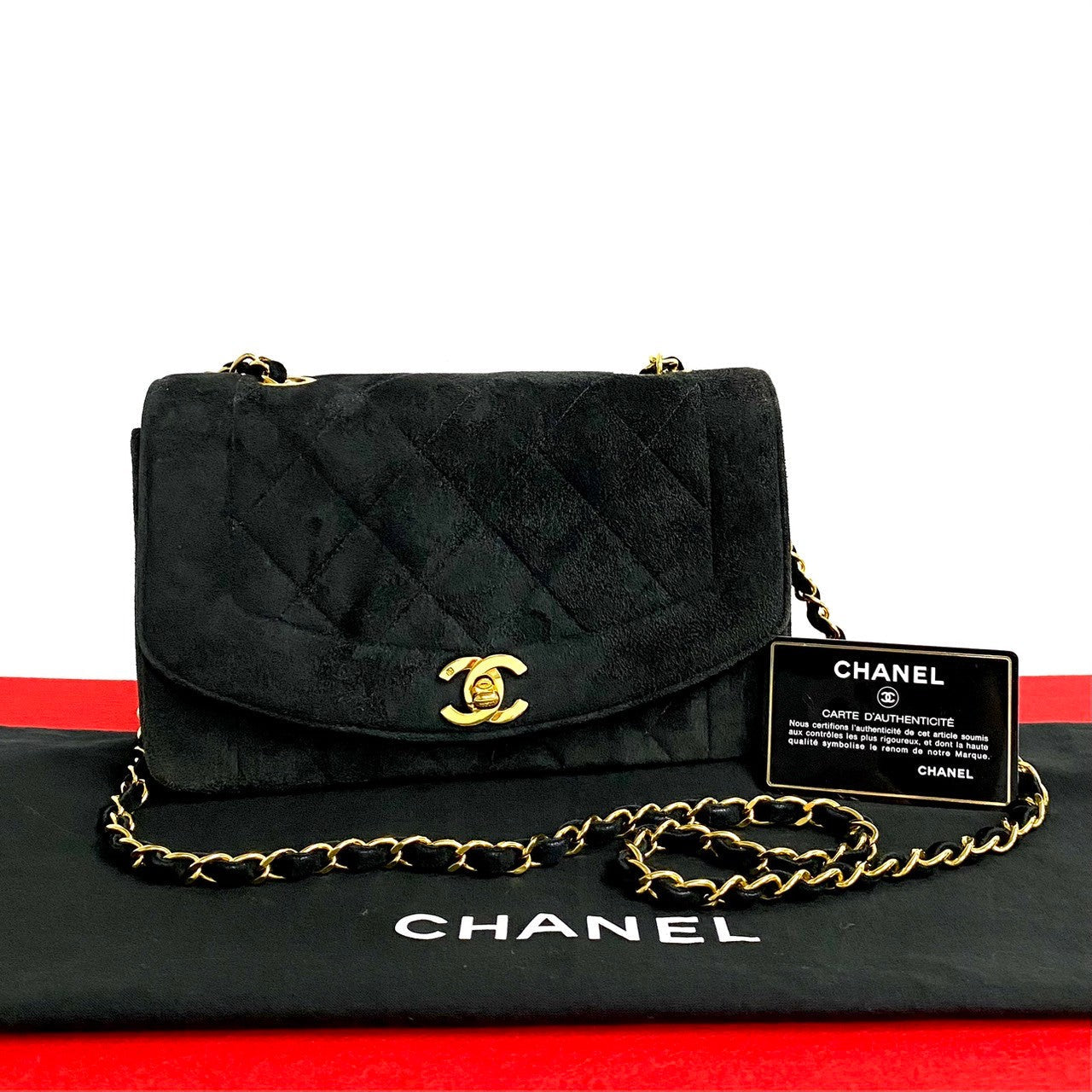 Chanel Suede Diana 22 Crossbody Bag  Suede Crossbody Bag in New Condition