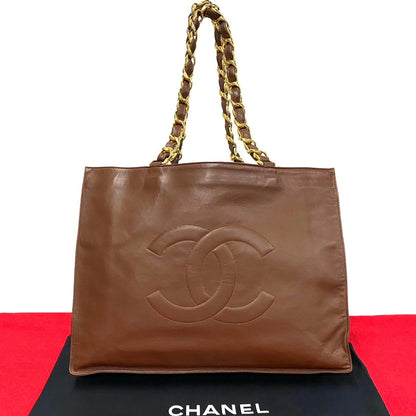 Chanel Coco Mark Tote Bag Leather Tote Bag 08458