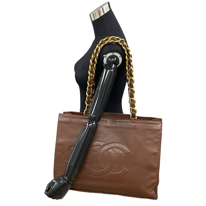 Chanel Coco Mark Tote Bag Leather Tote Bag 08458