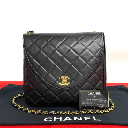 Chanel CC Half Moon Flap Crossbody Bag  Leather Crossbody Bag