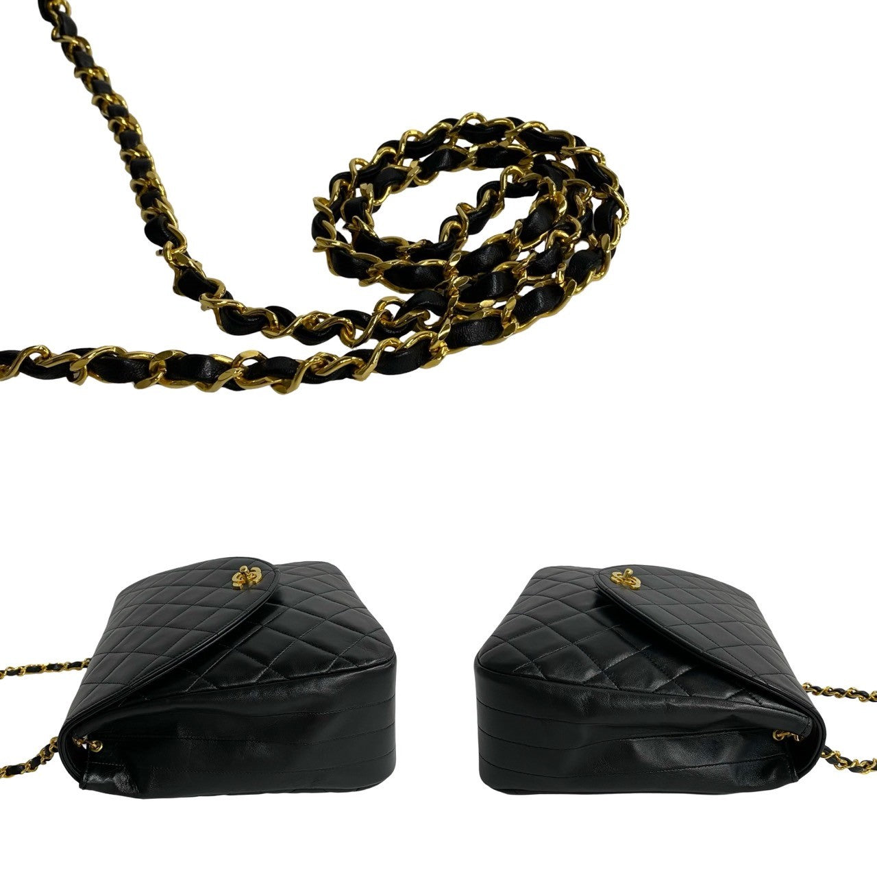 Chanel CC Half Moon Flap Crossbody Bag  Leather Crossbody Bag