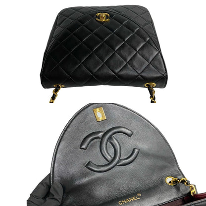 Chanel CC Half Moon Flap Crossbody Bag  Leather Crossbody Bag