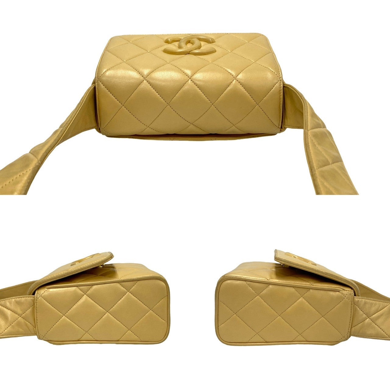 Chanel CC Quilted Leather Crossbody Bag Leather Crossbody Bag in New Condition