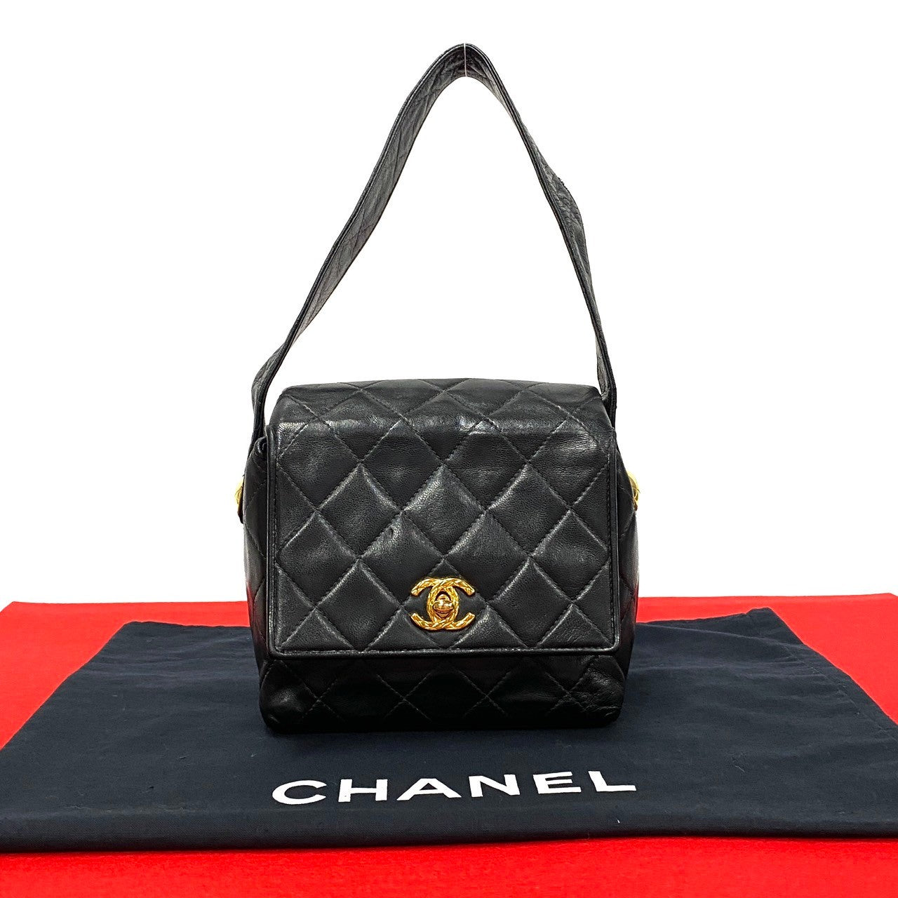 Chanel CC Square Matelasse Bag  Leather Handbag