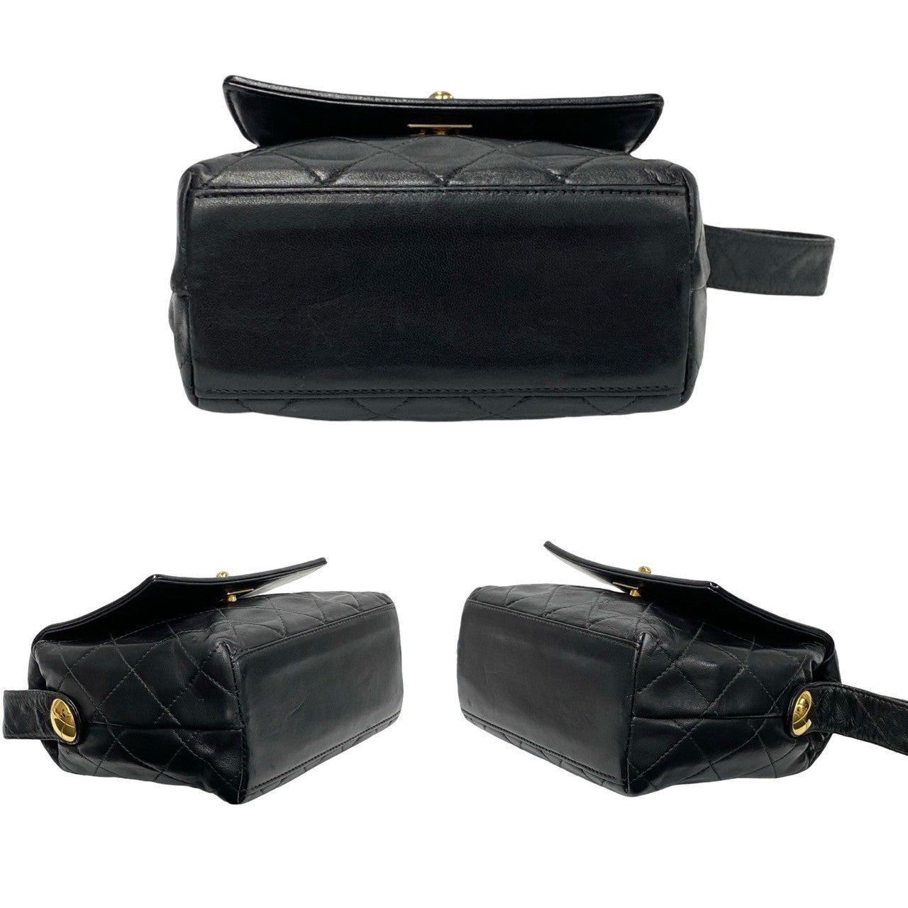 Chanel CC Square Matelasse Bag  Leather Handbag