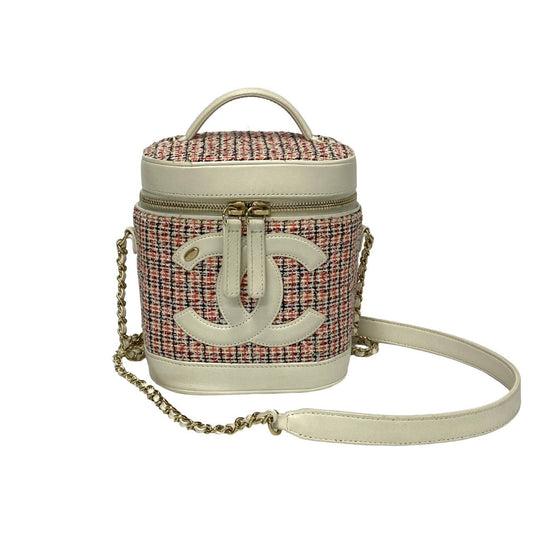 Chanel CC Tweed Vanity Crosssbody Bag  Canvas Crossbody Bag in New Condition