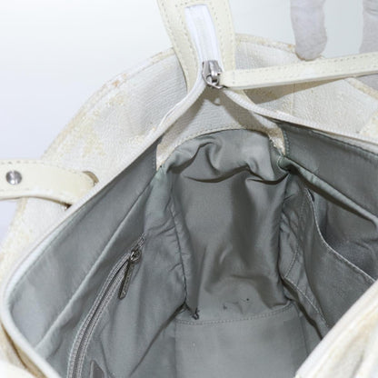 CHANEL Paris Biarritz PM Tote Bag Coated Canvas White CC 70278