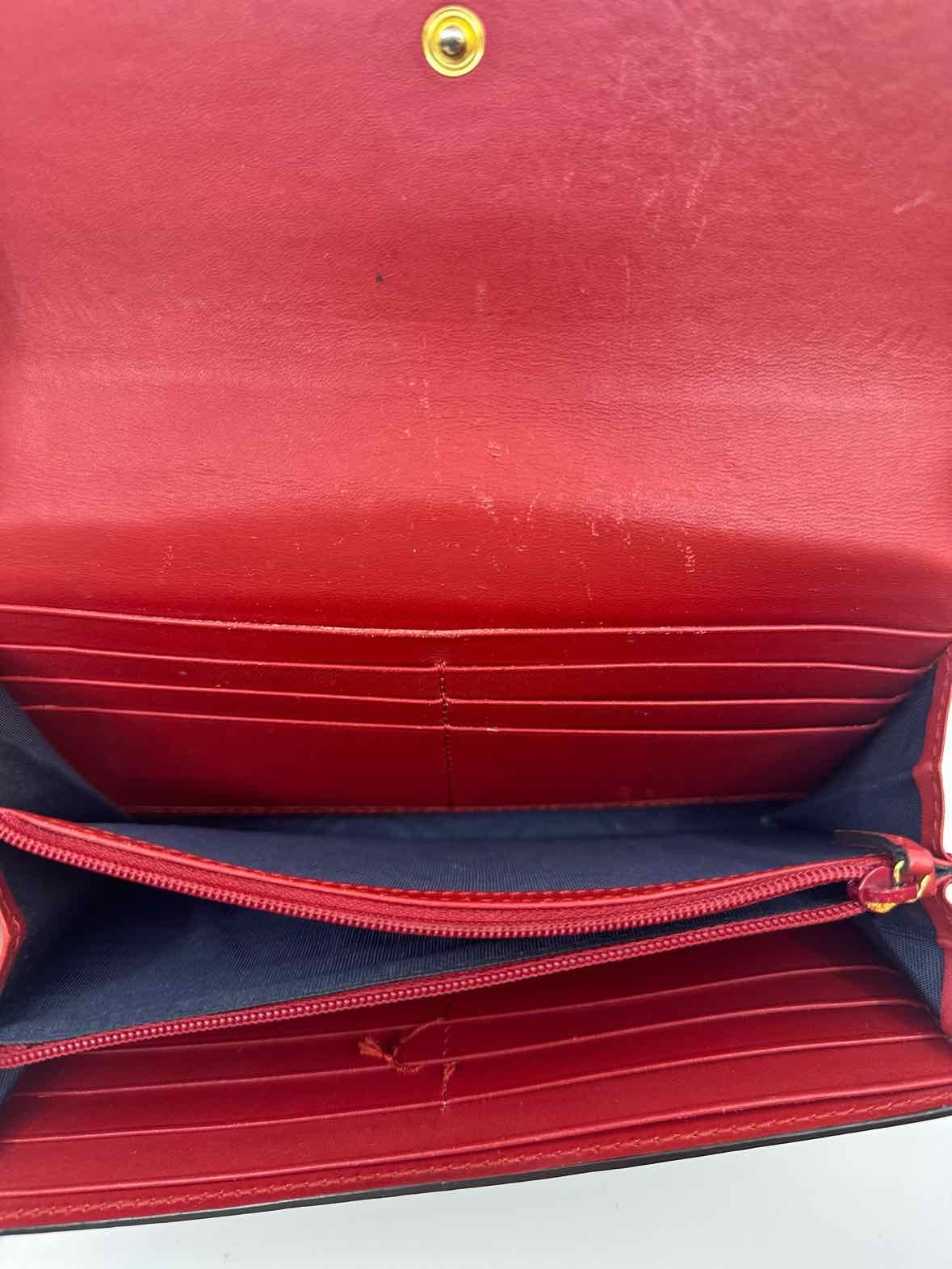 GUCCI Blue Coated canvas Floral Wallet