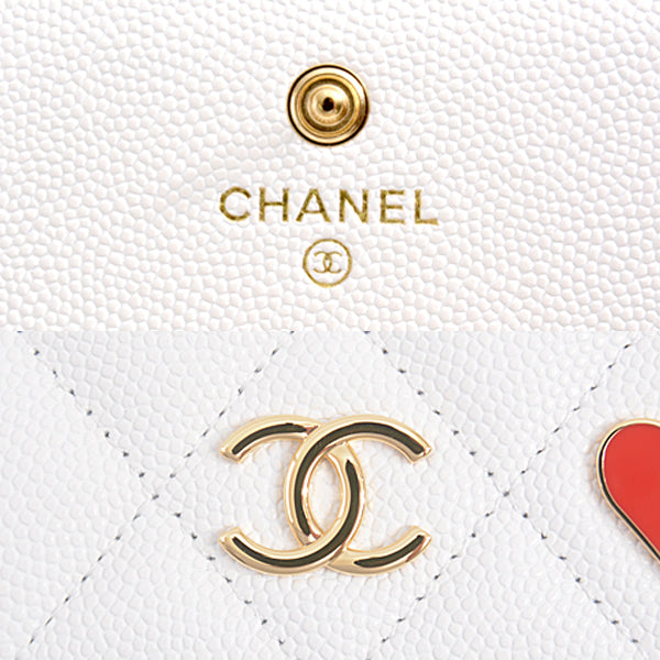 Chanel Caviar Skin Compact Trifold Wallet