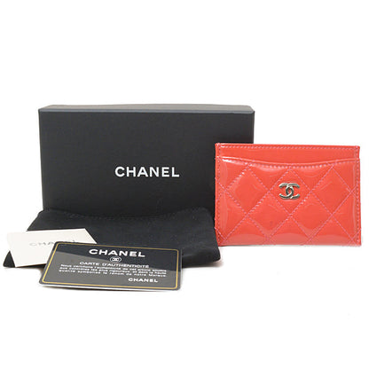 Chanel Matelasse Card Case Patent Leather Pink
